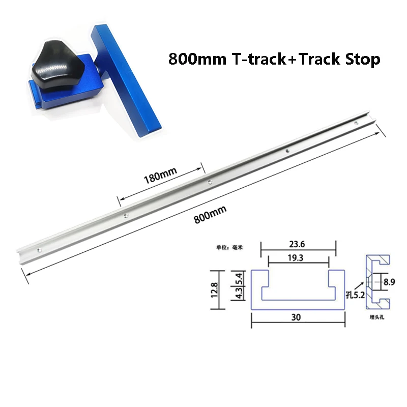 300/400/500/600/800 мм Алюминий T треки слот дорожки комплект 30 мм Ширина деревообрабатывающий Т-образными пазами дорожка для фрезерный станок