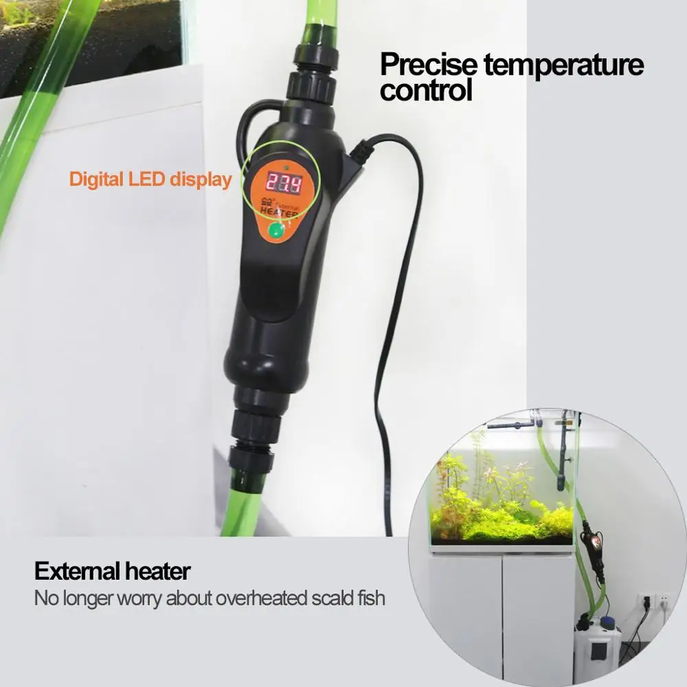 

Temperature Control Product Aquarium Cylinder Heater Digital Thermostat Display Heater Adjustable Filter Barrel