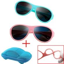 Поляризованные солнцезащитные очки для детей, детские защитные Брендовые очки для мальчиков и девочек, гибкая резиновая рама, детские оттенки, Oculos Infantil с чехлом