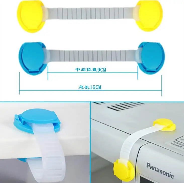 Чистый цвет длинный замок стиль Детская безопасность Продукты защита детский ящик шкафа холодильник замки и ремни 100 шт./лот