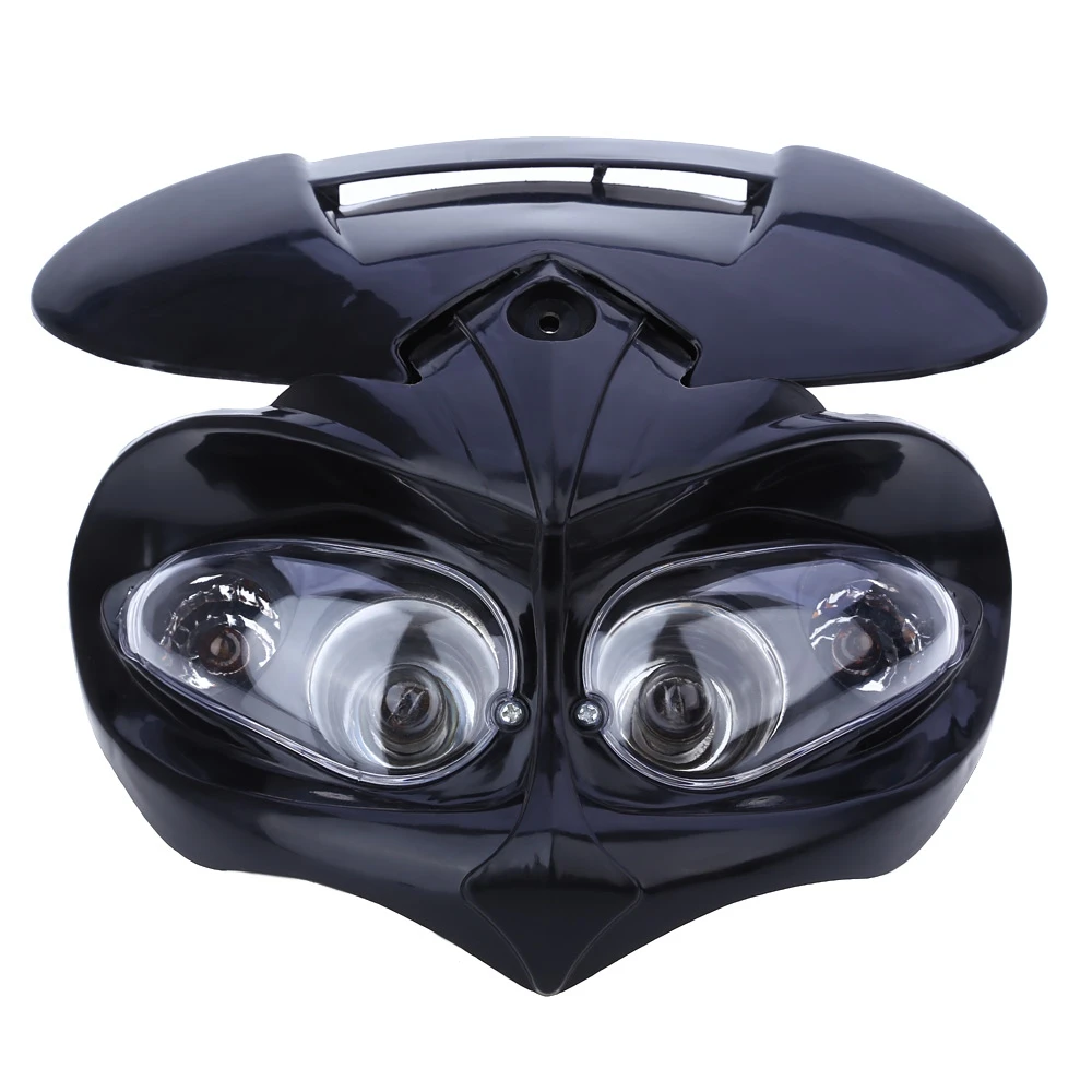 

Free Shipping DC 12V 18W Motorcycle Dual Headlight Fairing Head Lamp High / Low Beam for F-Eagle Apollo