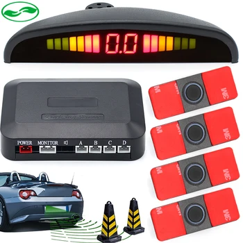 

New Arrival 100% Original Professional Car LED Parking Sensor Buzzer 4 OEM Sensors 13mm Car Parktronic System and Step-up Alarm
