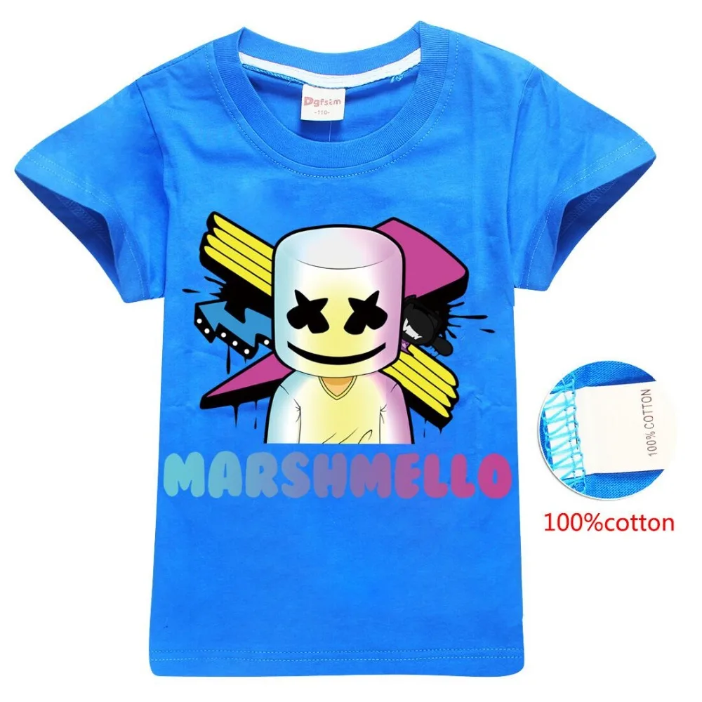 Roblox Cartoon Print Baby Boy T Shirt For Kids Boys Girls T Shirts Clothes Marshmello Toddler Tops Toddler Girl T Shirts - 