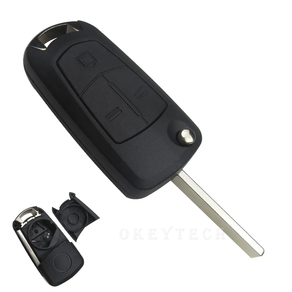 

EKIY 3 Buttons Flip Remote key shell Case For Vauxhall Opel Astra H Corsa D Vectra C Zafira Replacement Car Key Shell