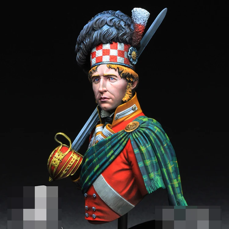 

1/10 92nd Regiment of Foot, Gordon Highlanders Waterloo, 1815, Resin Model Bust GK, Unassembled and unpainted kit