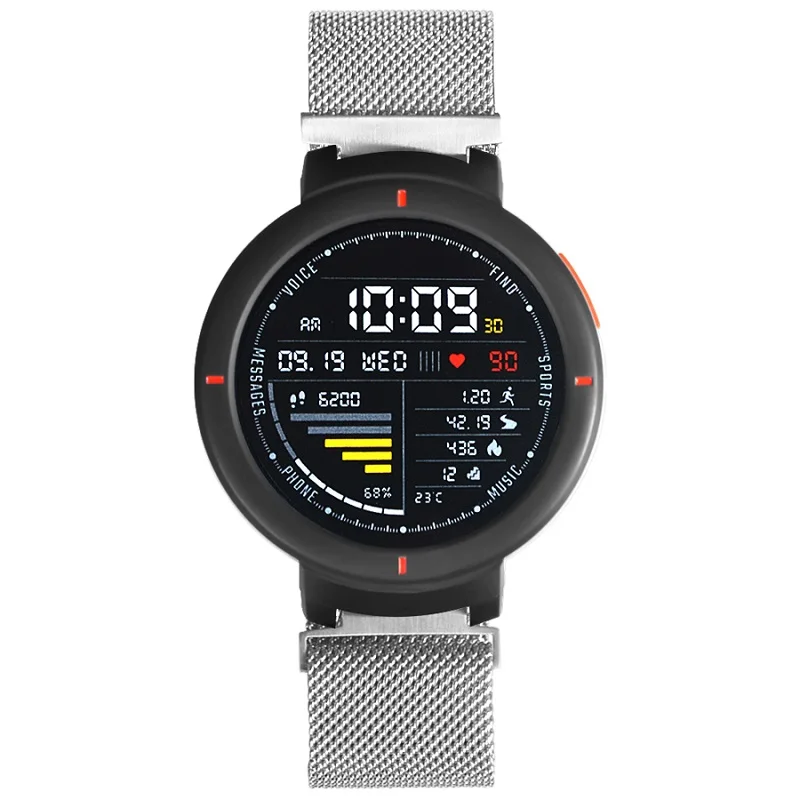 Миланская петля ремешок для часов для Xiaomi Huami Amazfit Verge 3 Магнитный адсорбционный металлический браслет для Amazfit Verge 3 - Цвет ремешка: silver