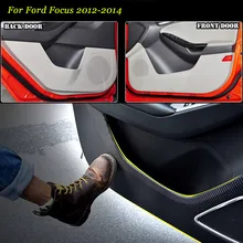 4 шт. Новые Межкомнатные Двери Из Углеродного Волокна Боковой Край Anti-kick Площадку Защита Наклейка Для Ford Focus 2012