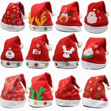 Рождественская Детская шапка Санта-Клауса, красная и белая шапка для костюма Санта-Клауса, новые подарки, декоративные рождественские украшения для дома, DS29