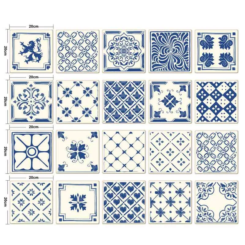 20 шт. имитация плитки простой европейский стиль домашние наклейки на стену