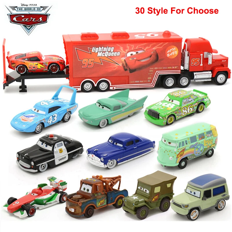 

1:64 Disney Pixar Cars Lightning McQueen Mater Diecast Metal Model Car Birthday Chirstmas Gift Educational Toys For Children