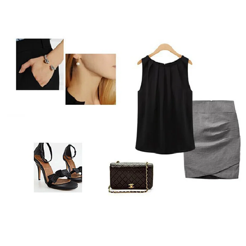 Size S/M/K/XL/XXL/XXXL Hot Dropship Office Women Comfortable Chiffon 5 Colors 1PC White Women's Blouses Sleeveless Black Soft Size S/M/K/XL/XXL/XXXL Hot Dropship Office Women Comfortable Chiffon 5 Colors 1PC White Women's Blouses Sleeveless Black Soft