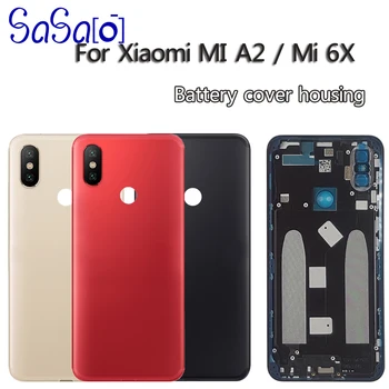 

for Xiaomi Mi A2 Battery Back Cover Rear Housing Metal Door Replacement for Xiaomi 6X Repair Parts 10pcs