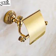 Новые Роскошные Настенные Латунь Золотой Туалет Бумага держатель Бумага коробка Туалет вручную Бумага держатель, коробка для салфеток Аксессуары для ванной комнаты