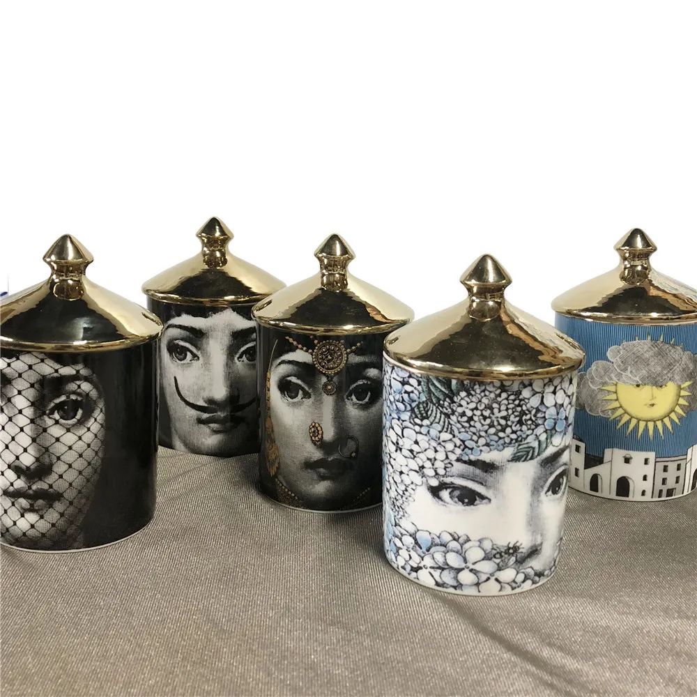 Подсвечник Fornasetti, ручная работа, кувшин для свечей, ретро, Lina, для хранения лица, керамический контейнер, украшение для дома, ювелирный ящик для хранения