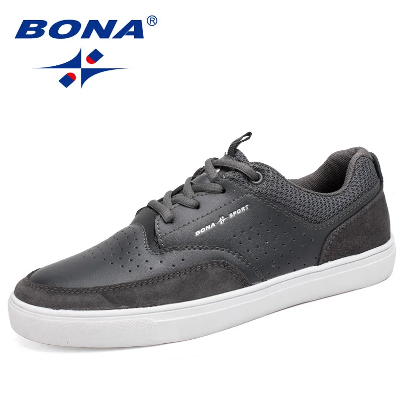 

BONA New Hot Style Men Flats Lace Up Men Shoes Round Toe Men Loafers Shoes Rubber Out Sole Men Casual Shoes Fast Free Shipping