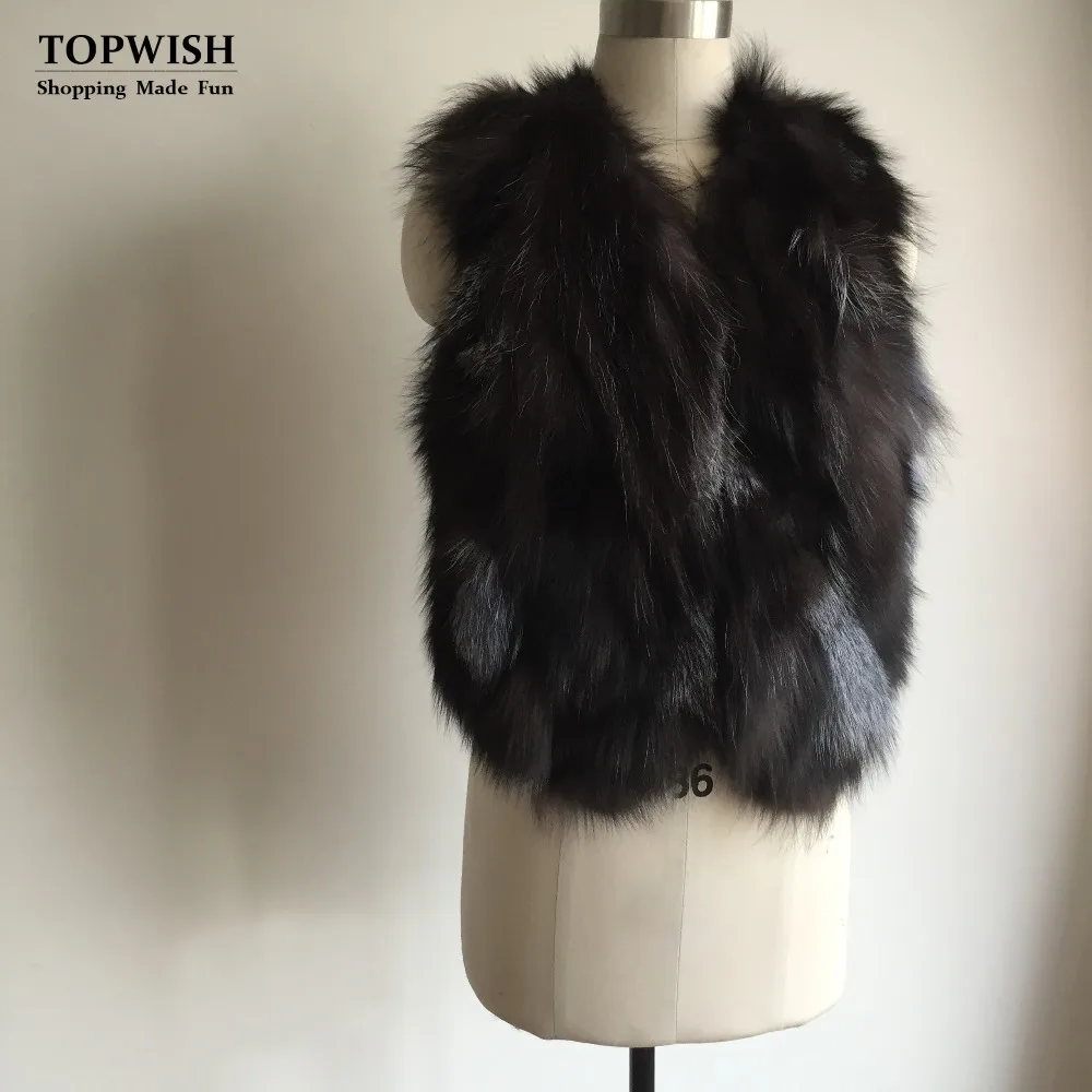 De Kah373 Unregular Fourrure 100 Naturel Gilet Femmes Réel Conception Mode Spécial Renard Longueur 57OwO14xEq