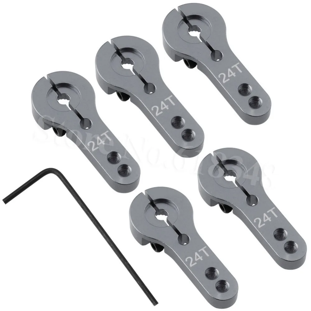 Hobbypark 2pcs Aluminum Servo Horn Arms – 25T Double & Single Sided For 1/10 & 1/8 Scale RC Cars & Trucks