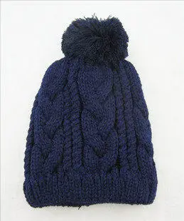 Зимние Модные Повседневные уличные теплые Skullies Hat Gorro Invierno мужчин вязаный шерстяной шляпу мужские шапочки Повседневная Крышка для человека/ женские - Цвет: navy blue