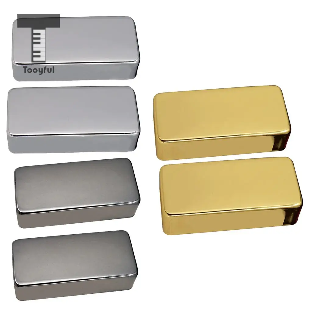 Tooyful 2 Pieces Sealed No Holes Humbucker Pickup Covers Shell for Electric Guitar Replacement Parts Black