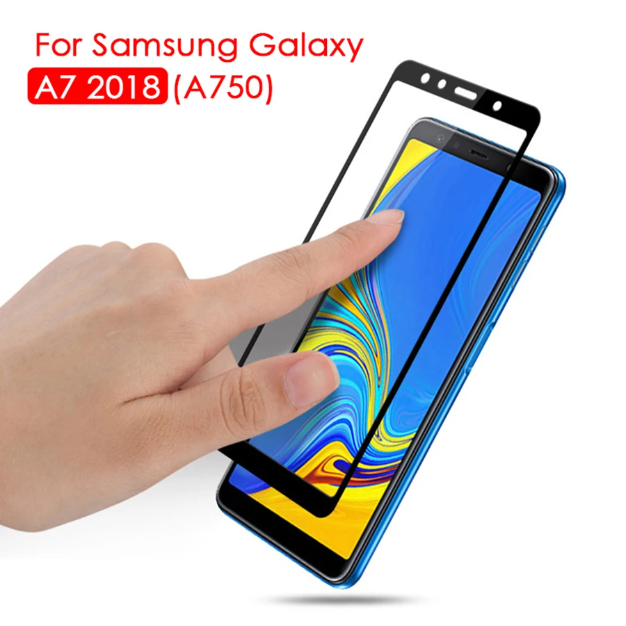 Стекло для Samsung Galaxy A7 2018 закаленное стекло на A 7 A72018 A750 защитное защита экрана