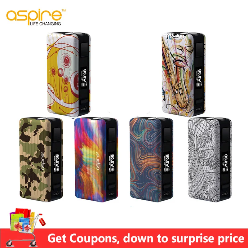 aspire mod Original Aspire Puxos support 21700/20700/18650 Battery Cleito Pro Vaporizador Electronic Cigarette box Vape |