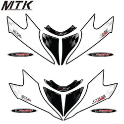 MTKRACING наклейка на мотоцикл передняя крышка двигателя номерной знак 3D защитный гель для KAWASAKI ZX10R 06-07 X6R Ninja 2005-2006