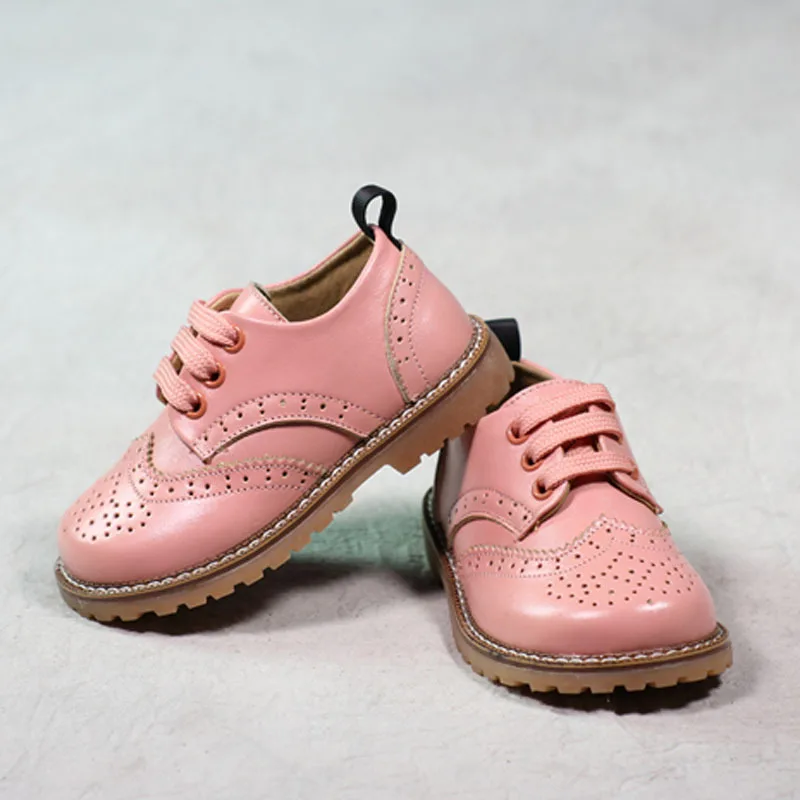 MAGGIE'S WALKER/детская обувь для мальчиков и девочек; Детские оксфорды; кожаная обувь; Модная брендовая обувь из натуральной кожи; розовые вечерние туфли для девочек