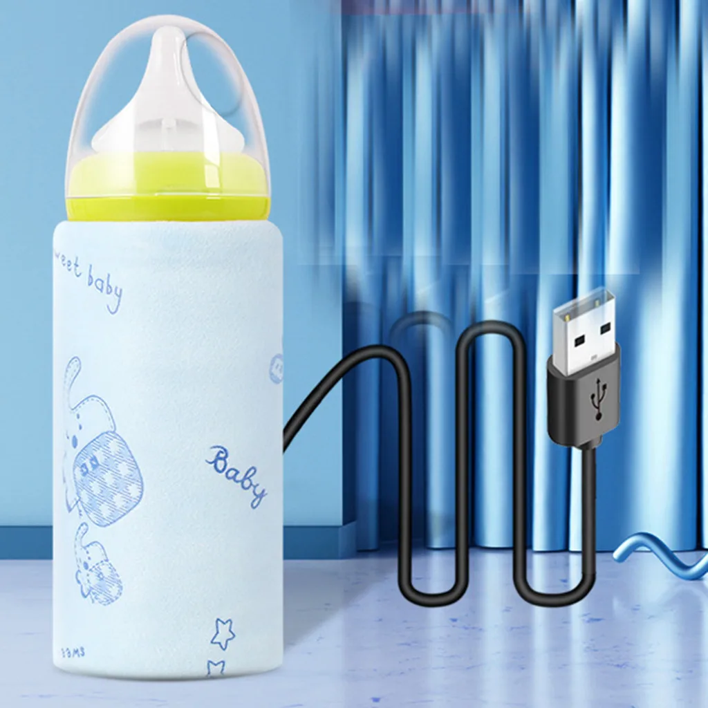 

USB Baby Bottle Warmer Portable Travel Milk Warmer Infant Feeding Bottle Heated