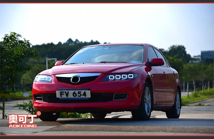 АКД стайлинга автомобилей фара для Mazda 6 фары 2004-2012 Mazda6 все светодиодный задний фонарь светодиодный DRL динамический сигнала Ангел глаз аксессуары