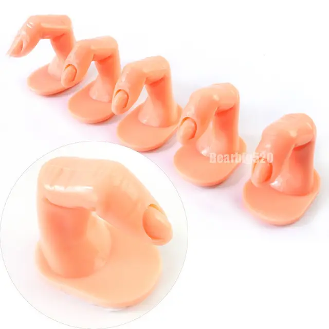 5pcs Flexible Soft Plastic Mannequin Model Painting Practice Tool 5pcs Flexible Soft Plastic Mannequin Model Painting Practice Tool Nail Art Fake Hand Finger For Training