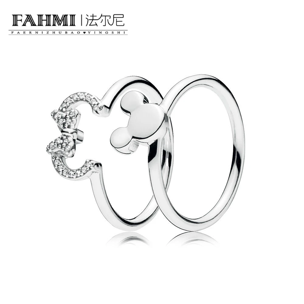 FAHMI 925 пробы 100% Серебро новый мультфильм сказка RAU0541 головоломка кольцо набор подходит для рождественские подарки оригинальные украшения