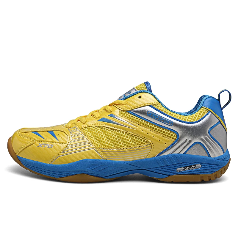Профессиональные, с амортизацией, обувь для волейбола для мужчин и женщин, спортивные дышащие кроссовки, износостойкая обувь для настольного тенниса D0440 - Цвет: Цвет: желтый