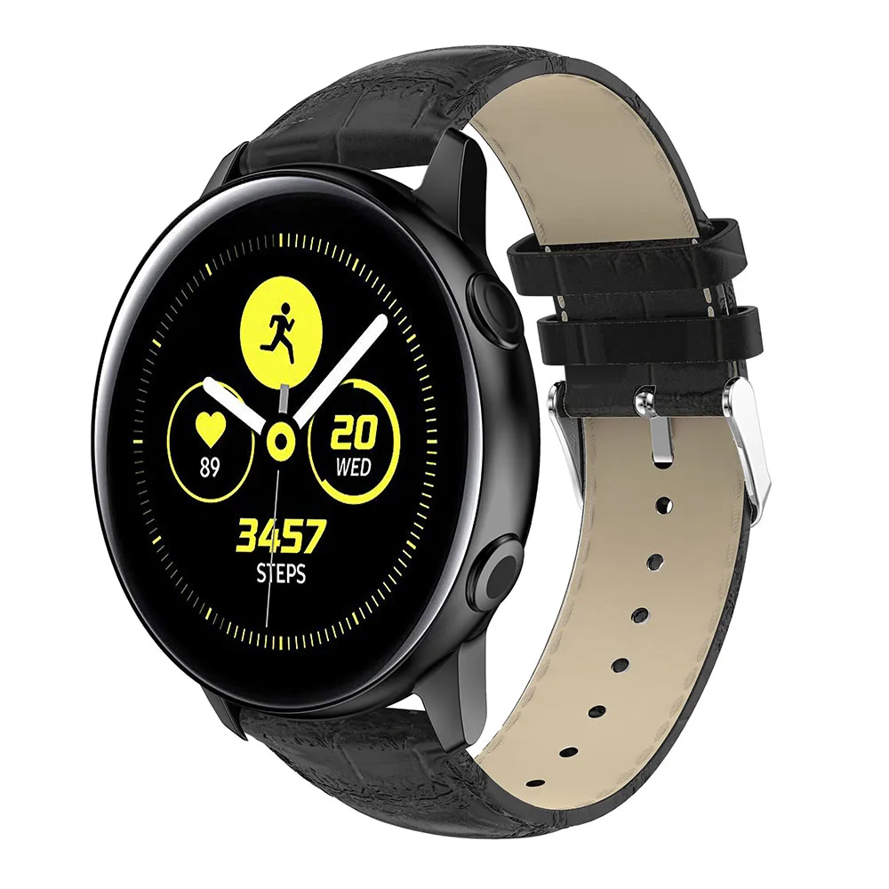 20 мм Smart ремешок для часов для samsung Galaxy Watch Active/Galaxy часы 42 мм кожаный ремешок замена группы для Шестерни S2