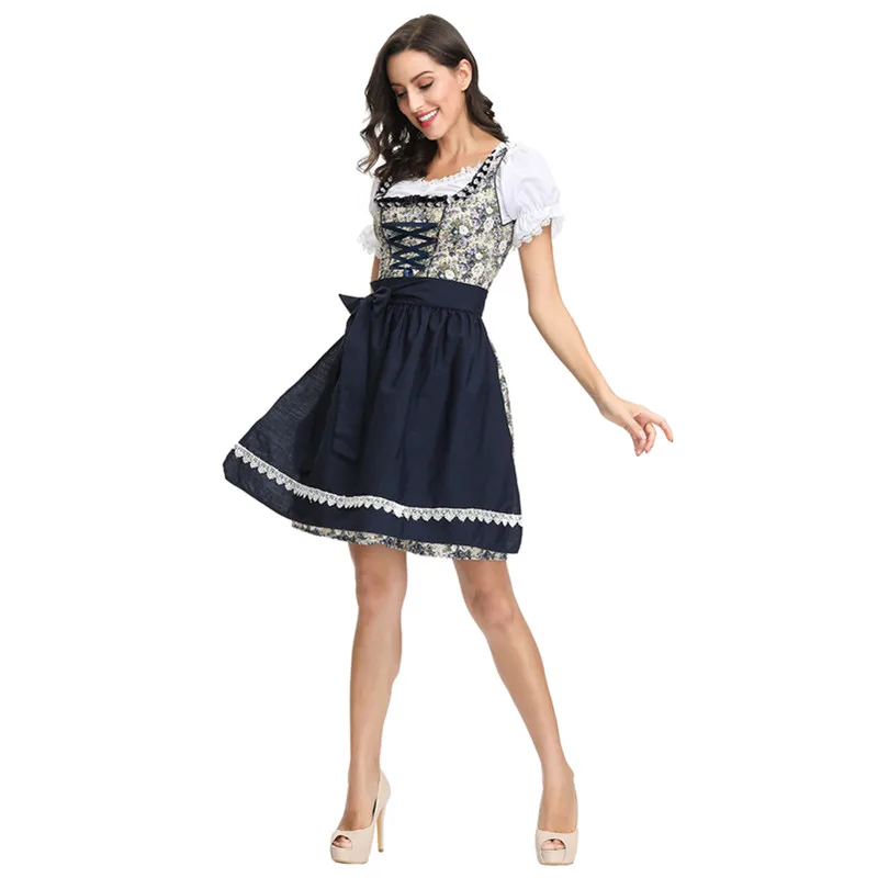 

Beer Maid Wench Costume Women German Oktoberfest Dirndl Dress Beer Festival Cosplay Costume Party Dress