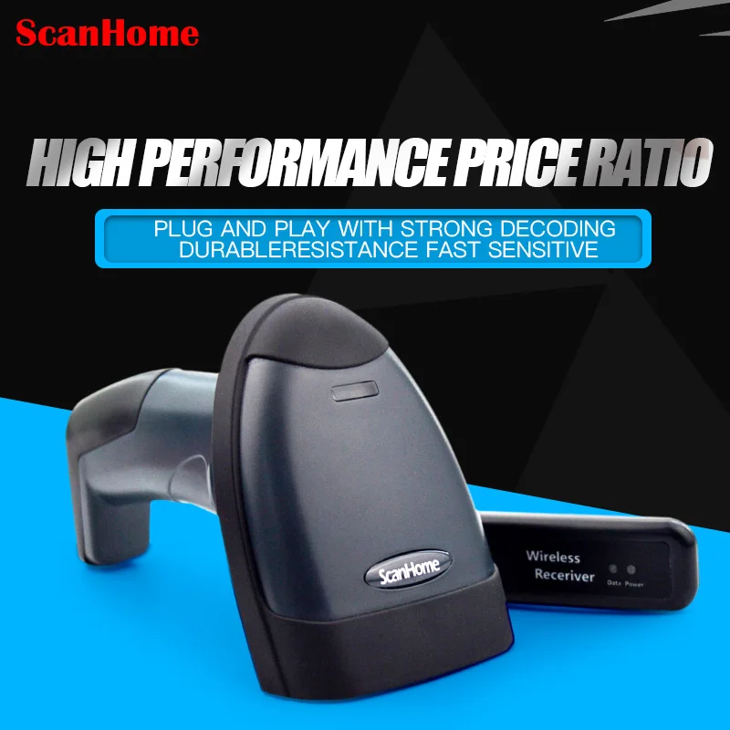 

ScanHome SH-1010 1D Barcode Wireless Laser Scanner Barcode Scanner Express Cashier Scanner