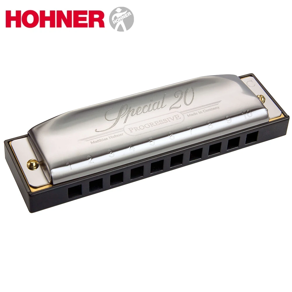 Hohner خاص 20 سلم موسيقي هارمونيكا 10 حفرة الفم الجهاز ABS مشط البلوز القيثارة مفتاح C الموسيقية صك Hohner التقدمي ألمانيا