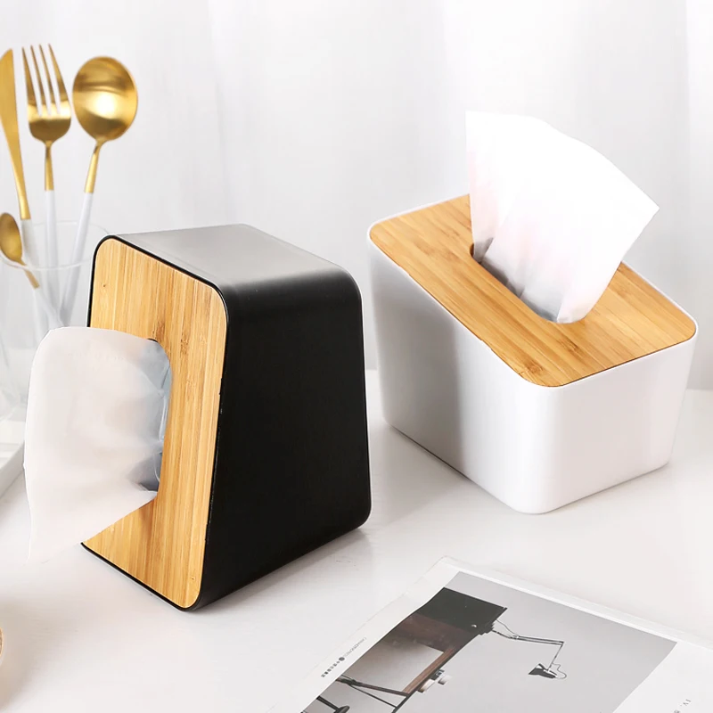 

ONEISALL Tissue Box Plasitc Container Napkin Tissue Holder Paper Brief Kitchen Storage Fashion Tissue Holder Case for Office