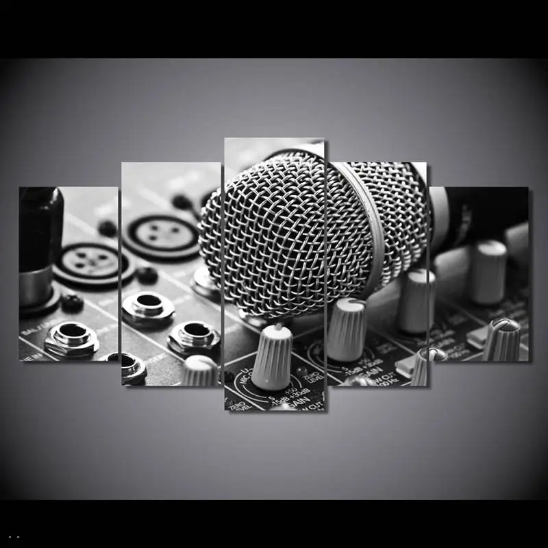 Buy Hd Printed Music Microphone Painting Canvas Print
