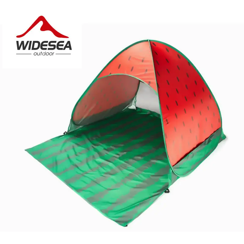 

WIDESEA new pop up beach tent watermelon beach sunshelter UV-protective quick automatic open fishing hiking and camping gazebo