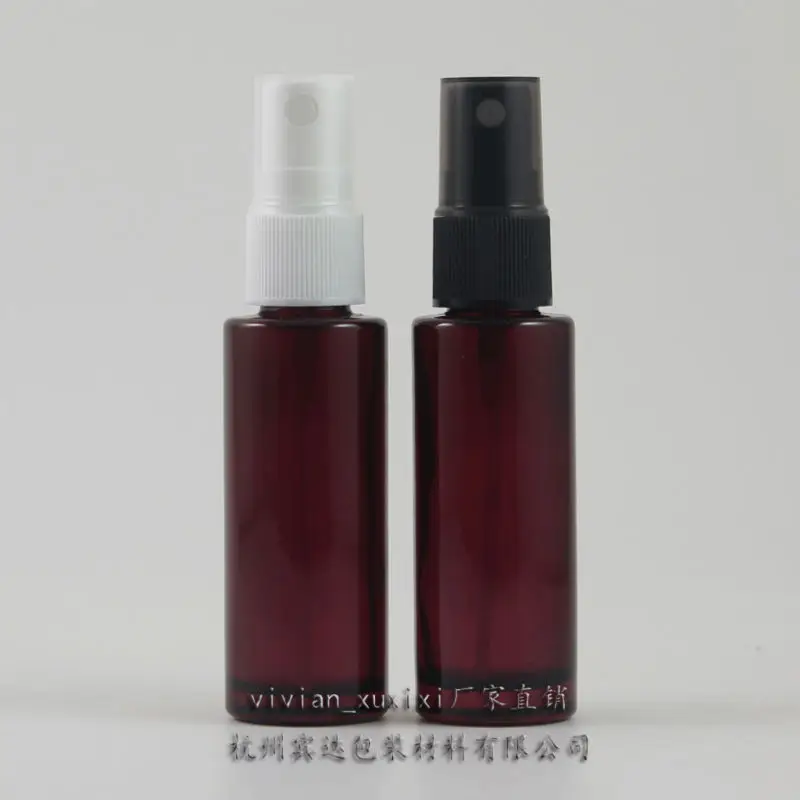 20ml Mysterious Purple Glass Travel Refillable Perfume Bottle With Plastic Black/White Atomizer/Sprayer Container | Красота и
