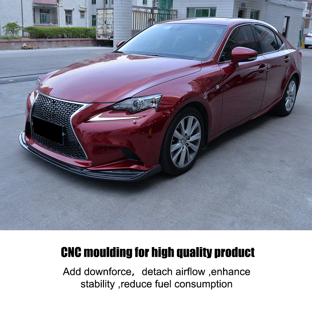 Черный Передний бампер из углеродного волокна для Lexus IS250 IS350 F Sport ISF Sedan 4 Door 2013 2014