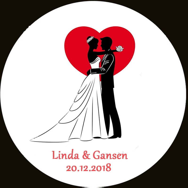 

100pcs Personalized LOGO Wedding custom Stickers Candy envelope paper anniversary Party Favors Labels supplies gift tags