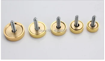 

20 pics gold style brass advertising nail acrylic mirror nail screw fixed nail household glass decorative nail hardware fastener