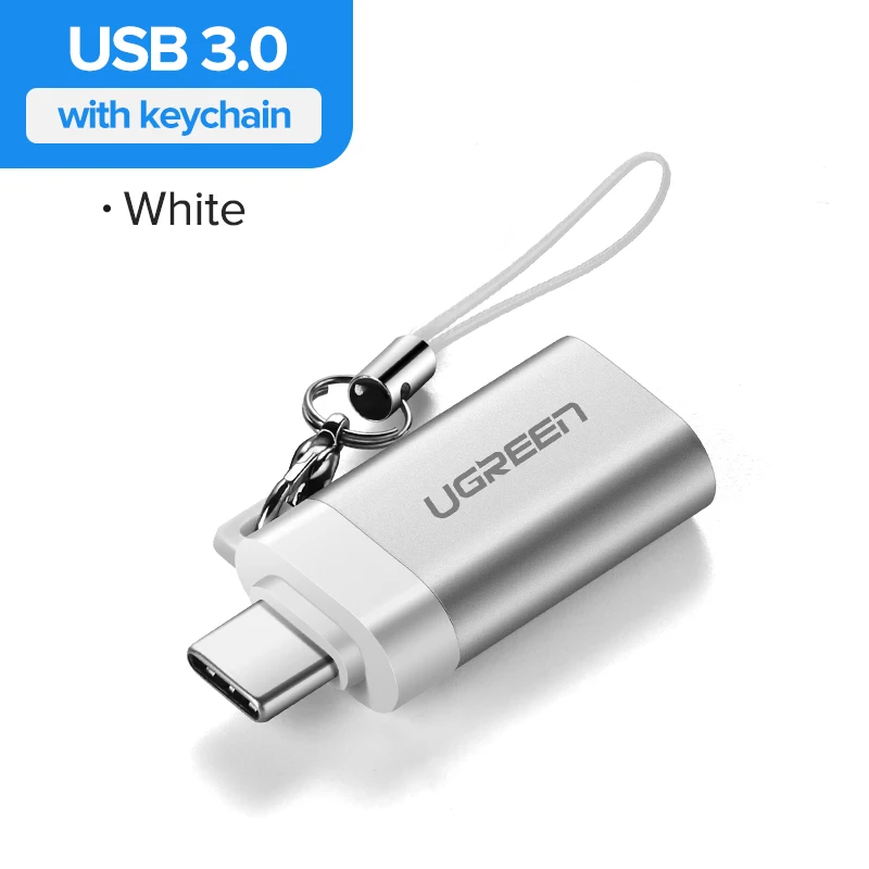 Ugreen адаптер usb type C к USB 3,0 type-C адаптер OTG Кабельные конвертеры для Chromebook Macbook huawei samsung S10 S9 USB C OTG - Цвет: Silver