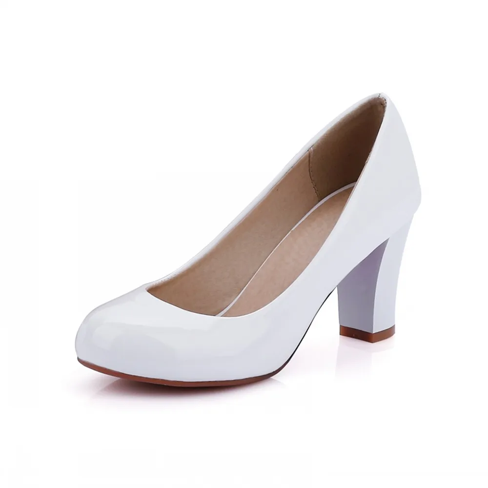 Square Heel Round Toe Big Size Shoes Wholesale Shoes Woman Sexy
