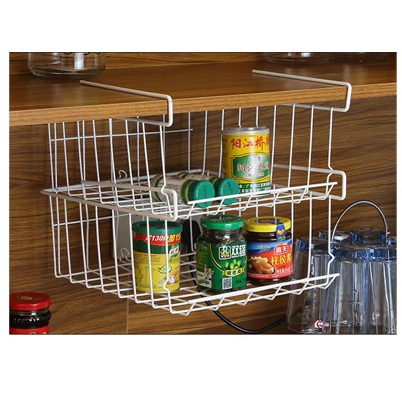 Многофункциональная Корзина для хранения холодильника кухонная стойка для хранения под шкафом полка для хранения корзина проволочная стойка Органайзер хранилище