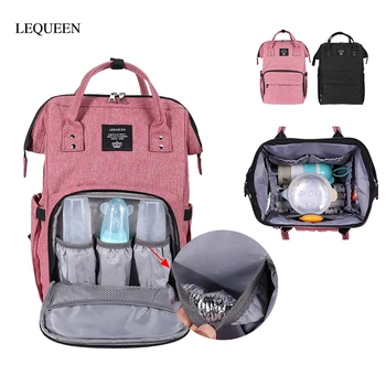 

LEQUEEN Mummy Maternity Diaper Bag Multifunction Large Capacity Nursing Bag Mummy Baby Travel Outdoor Backpack Baby Care Bag