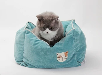

Pet Products Supplies Cat Cushion Bed House Bed For Cat Sleeping Bag Deep Bed Kennel Pens Sofa Warm Soft Cozy Free Shipping 1PC