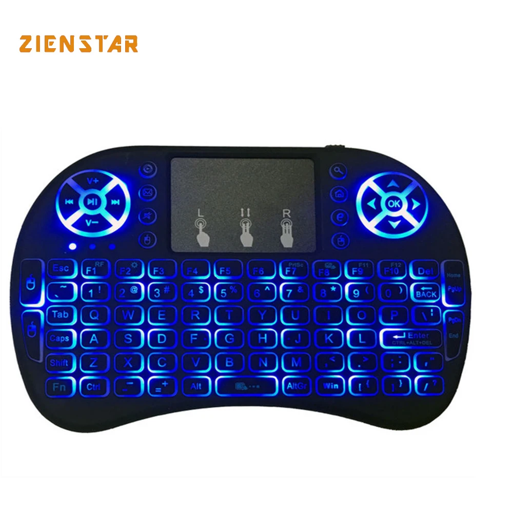 High quality Mini Wireless Keyboard 3 color LED backlit 2.4GHz Air FLY