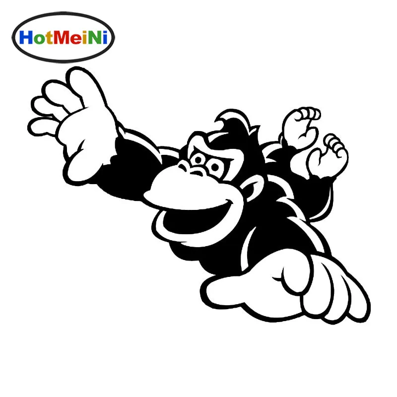 HotMeiNi 13x10cm Cartoon Donkey Kong Fashion Vinyl Car Sticker